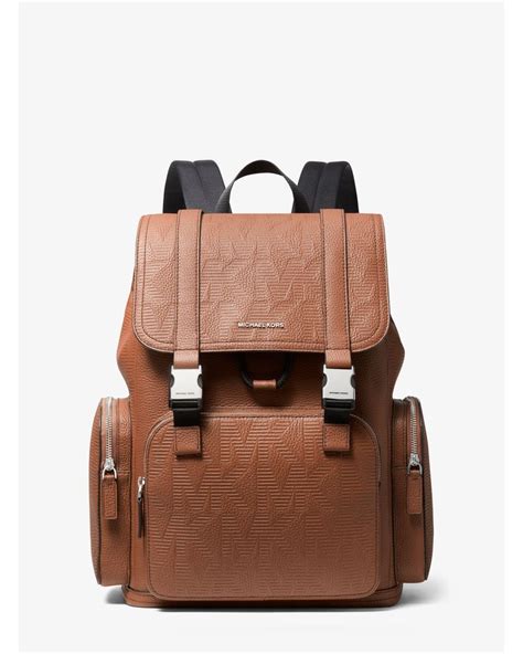 michael kors leather backpack cognac|Michael Kors cooper backpack.